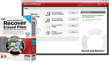 Search and Recover box and screen shot