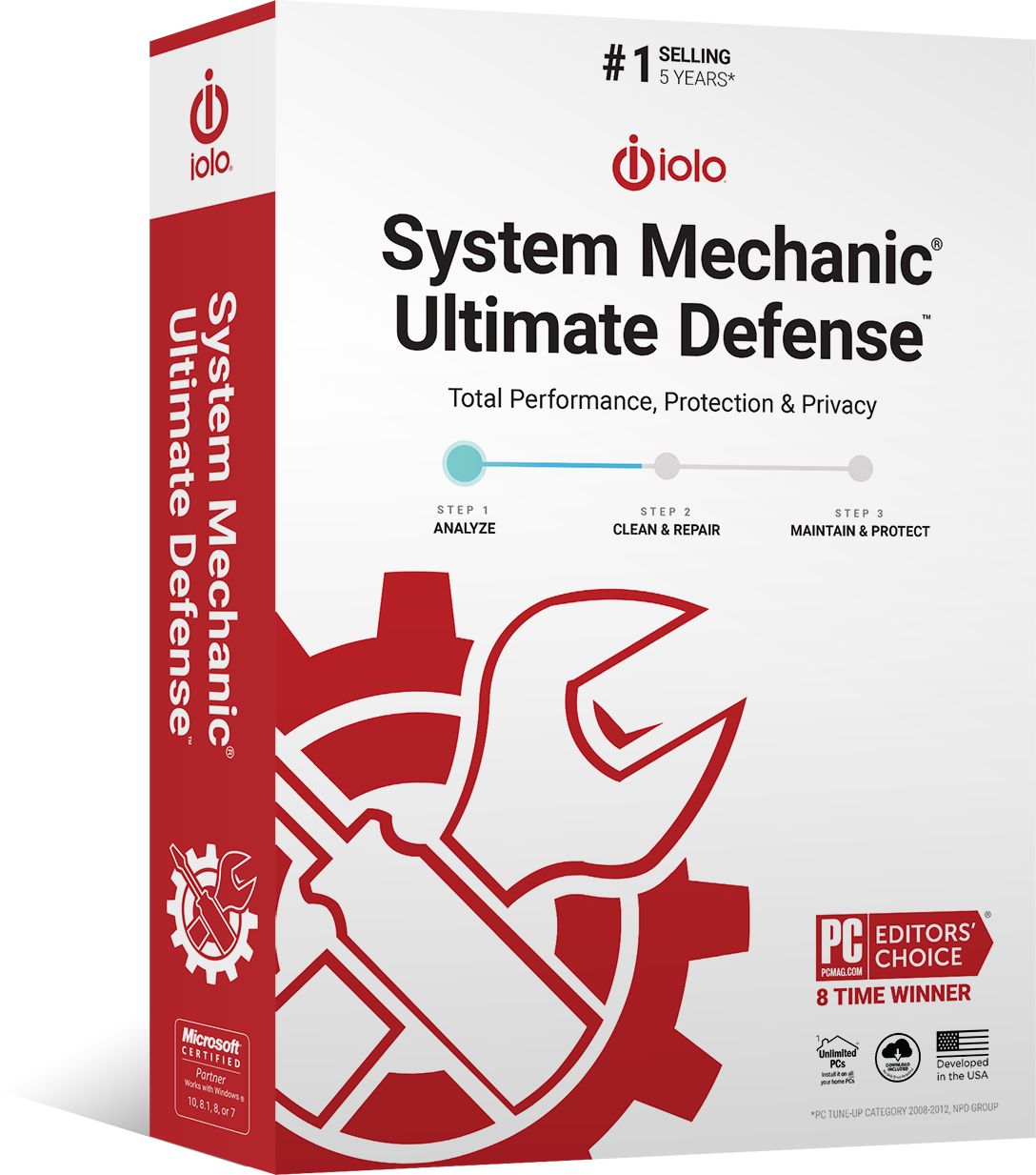 System Mechanic Ultimate Defense box facing right